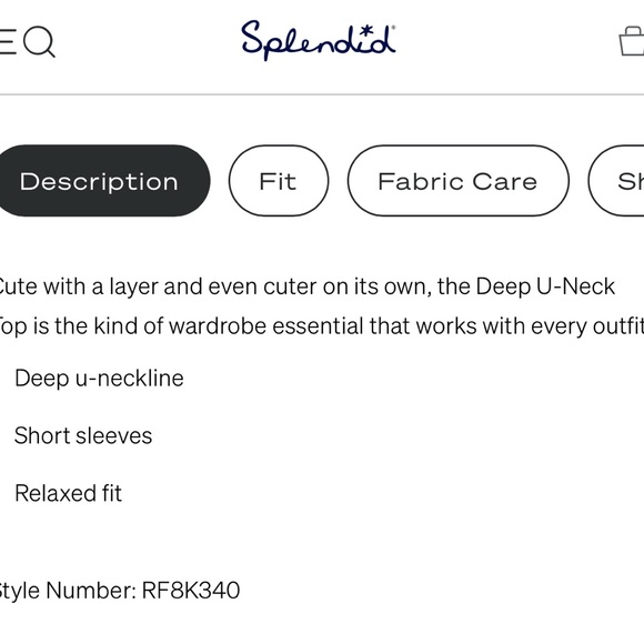 Splendid Sloane Scoop Tee Black Small - Picture 8 of 8